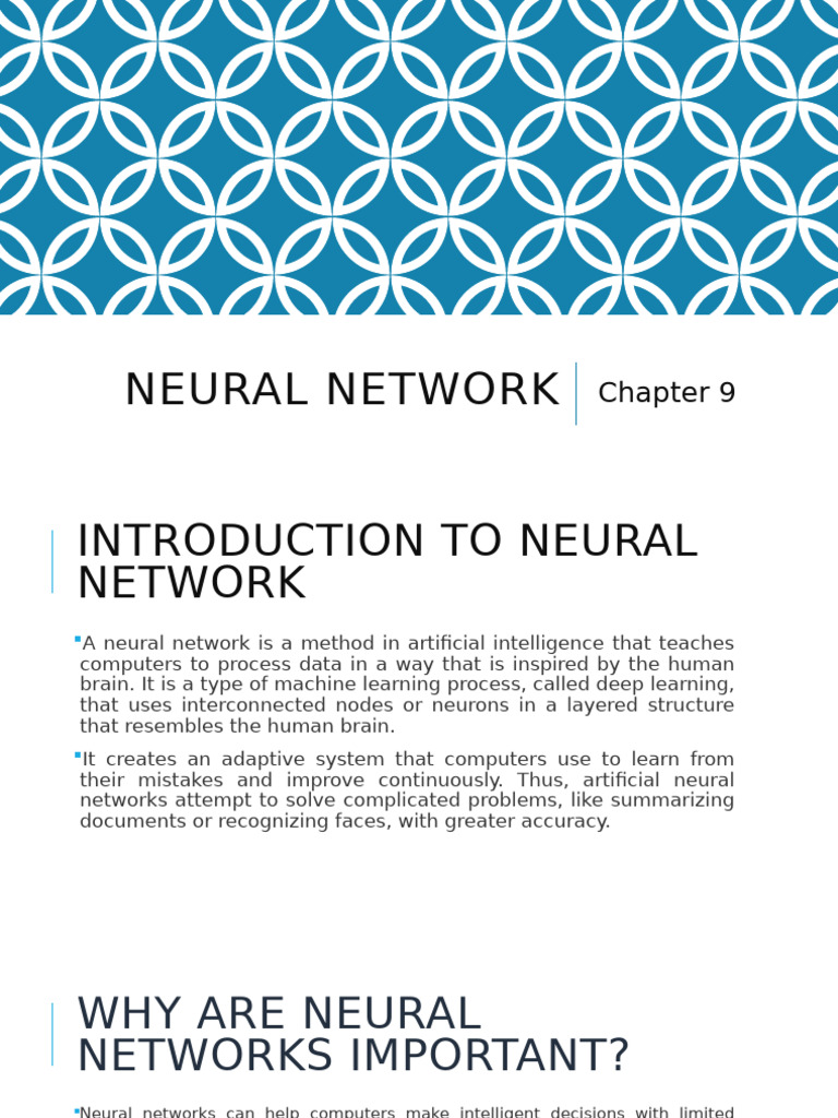 Chapter 9 Neural Network | PDF | Artificial Neural Network | Deep Learning