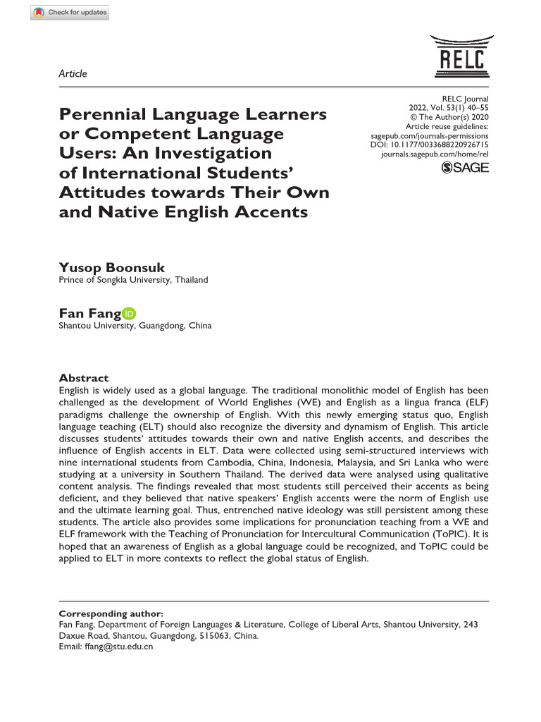 Boonsuk Fang 2020 Perennial Language Learners or Competent Language ...