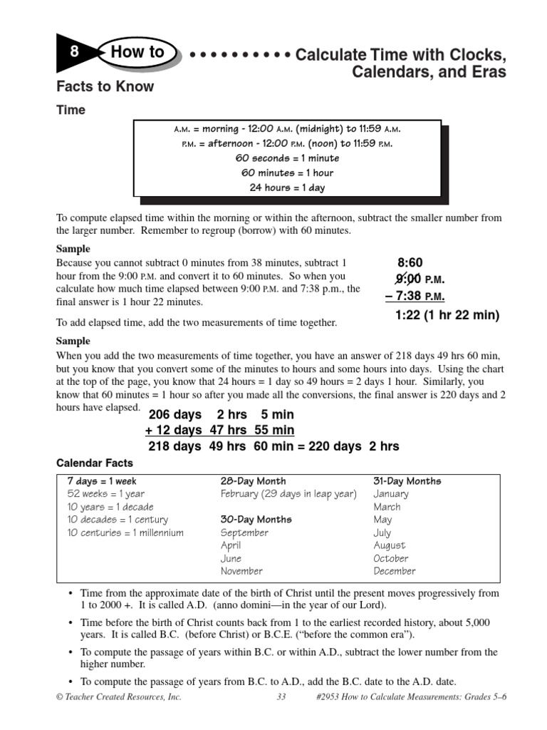 calculate time | PDF | Anno Domini | Hour