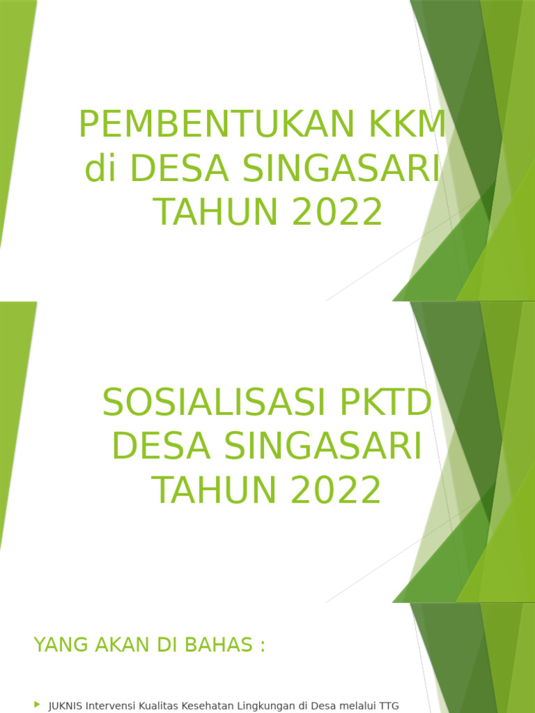 SOSIALISASI PKTD DALAM UPAYA INTERVENSI KESEHATAN LINGKUNGAN Di | PDF