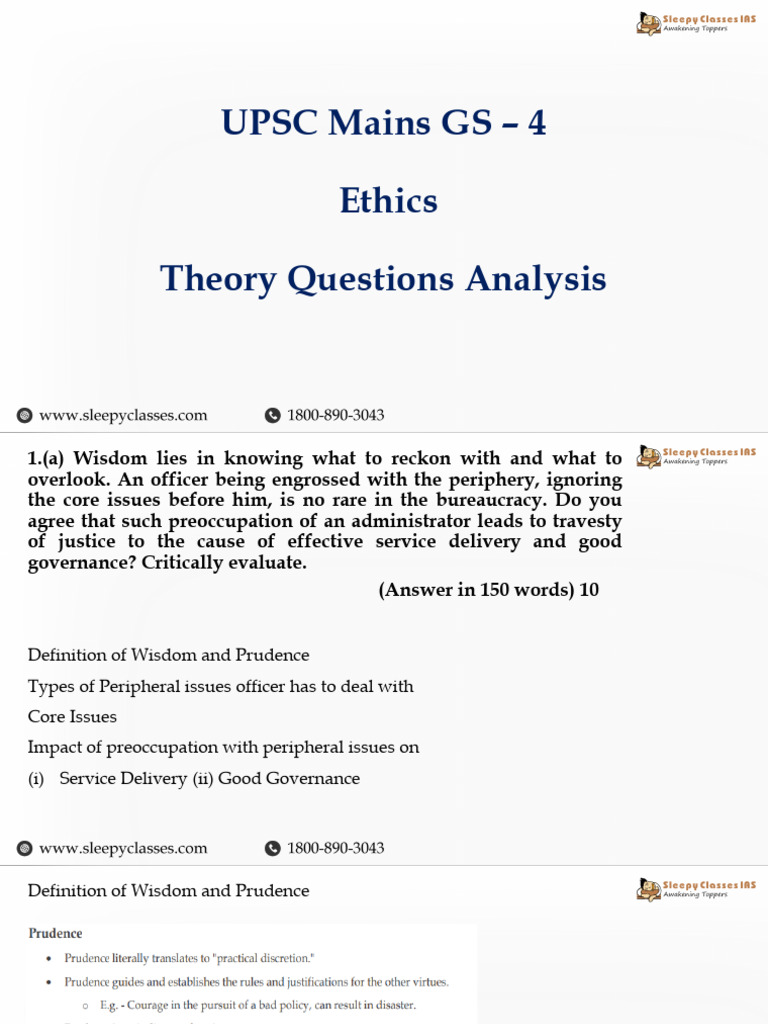 UPSC Mains GS 4 Ethics Analysis Guide | PDF | Corporate Social ...