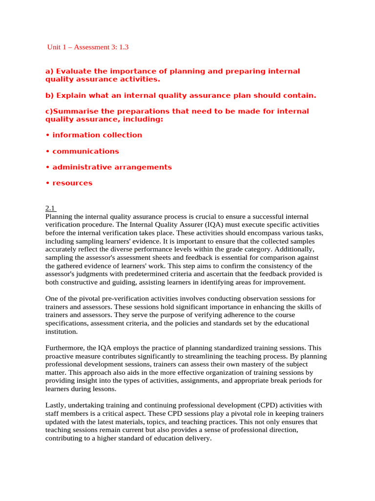 Assessment 1 3 Updated Pdf Educational Assessment Verification