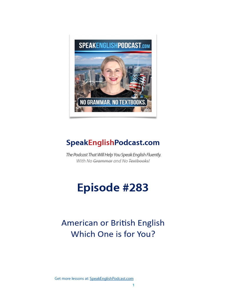 Choosing Between American and British English | PDF | English Language ...