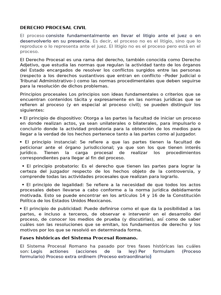 Derecho Procesal Civil | PDF | Ley procesal | Sentencia (ley)