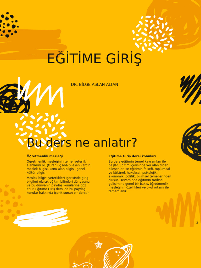 Hafta - EÄ Itimde Temel Kavramlar | PDF