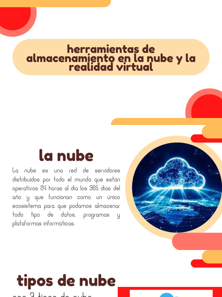 herramientas de almacenamiento en la nube y la reallidad virtual | PDF ...