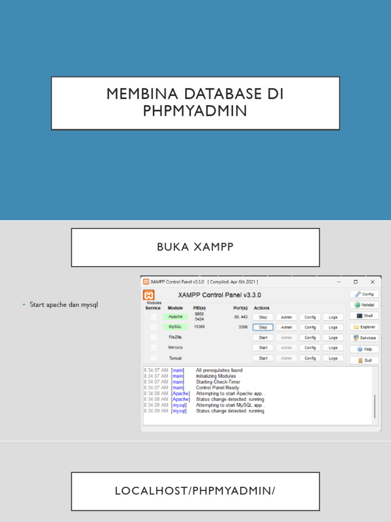 HASILKAN Membina Database Di Phpmyadmin - DKB1243 DATABASE FUNDAMENTALS ...