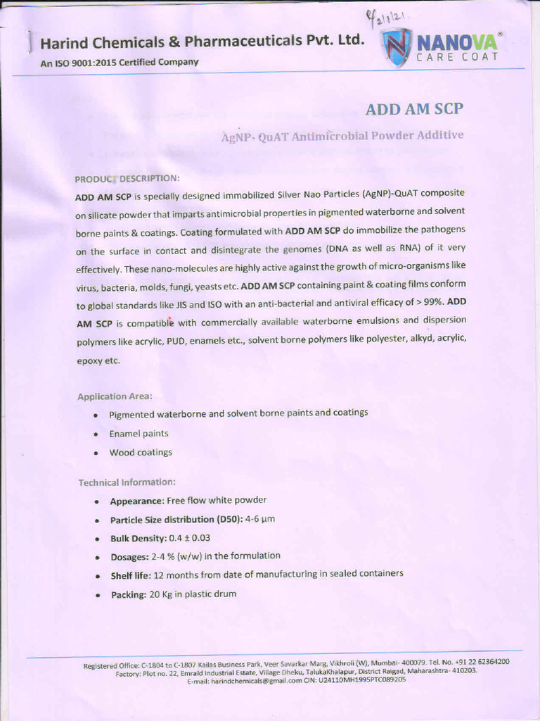 Nanova Care Coat PDS | PDF