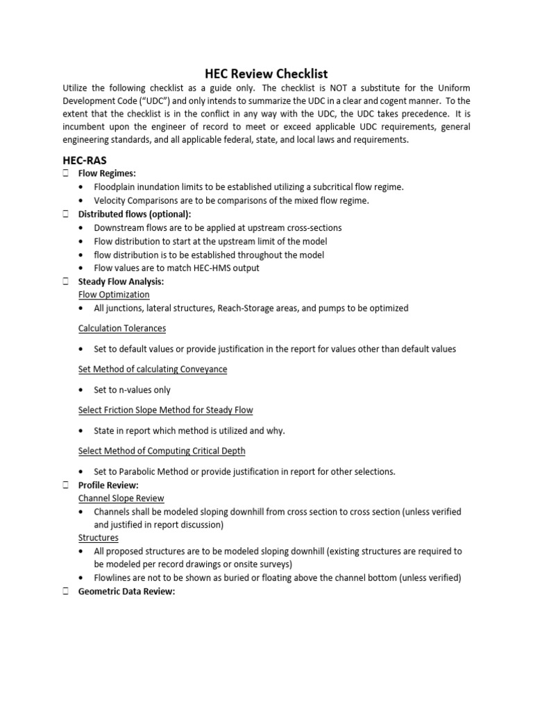 HEC Programs Review Checklist | PDF
