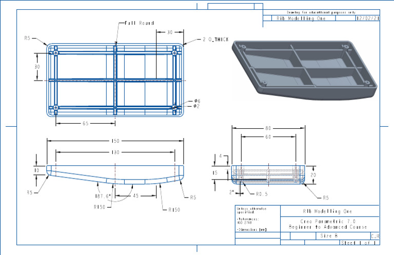 Rib Modelling in Creo Parametric | PDF