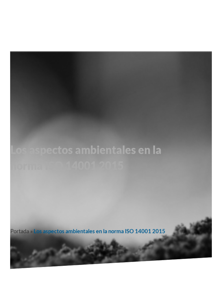 Aspectos Ambientales en ISO 14001 | PDF | Entorno natural | Residuos