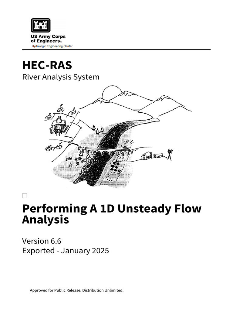 HEC-RAS 1D Unsteady Flow Analysis Guide | PDF | Applied Mathematics