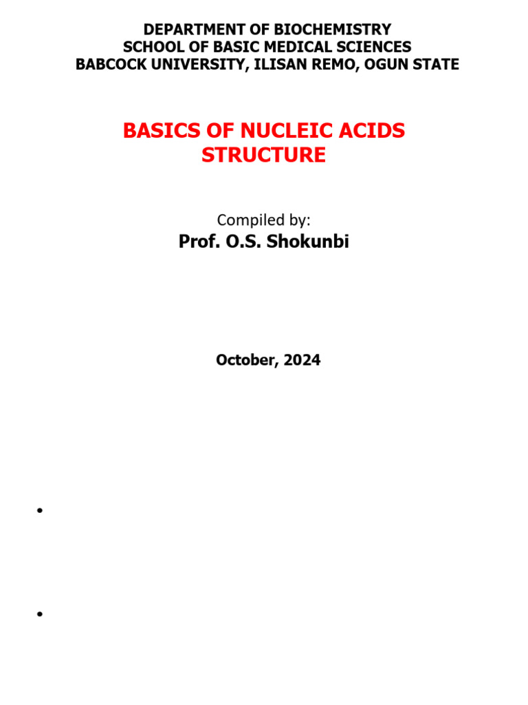 Nucleic Acids Structure and Functions | PDF | Rna | Nucleotides