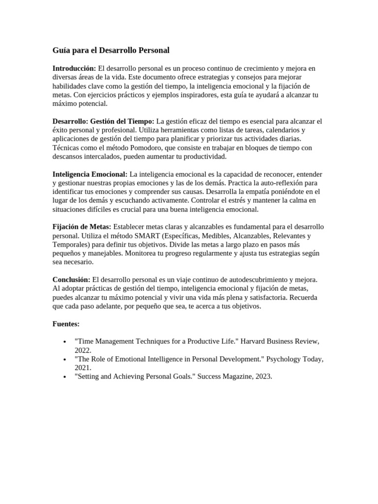 Estrategias Clave para el Desarrollo Personal | PDF