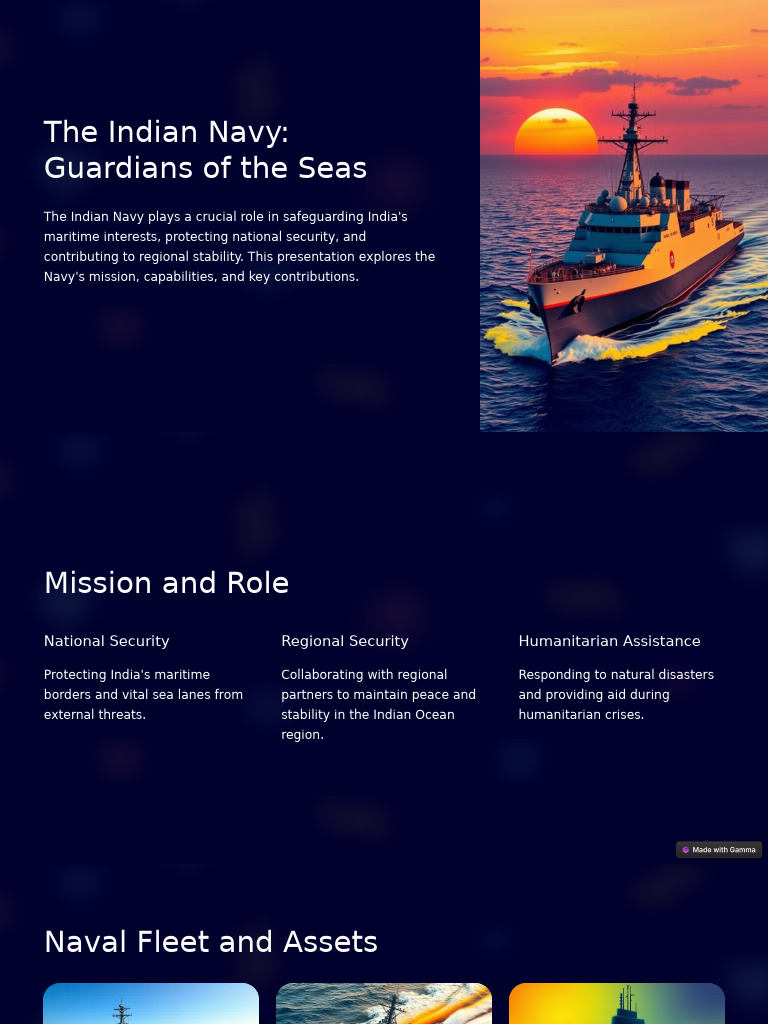 Indian Navy: Maritime Security & Role | PDF | United States Navy ...