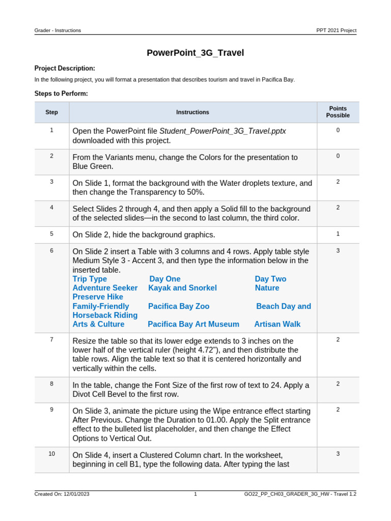 PowerPoint 3G Travel Instructions | PDF | Microsoft Power Point | Software
