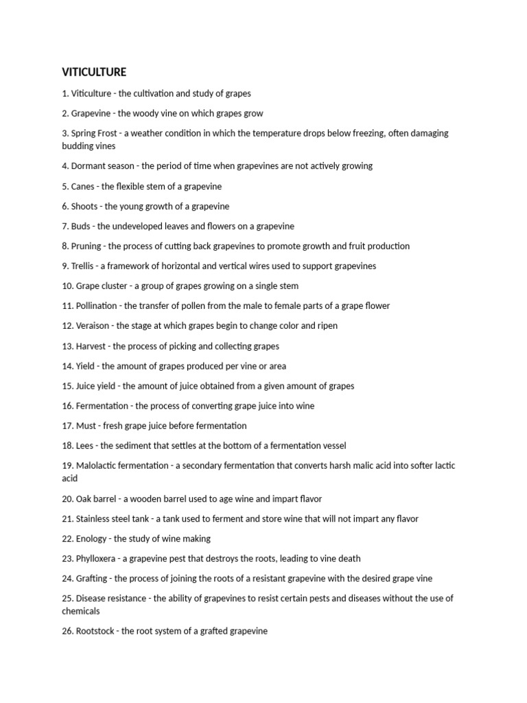 Viticulture Pdf Vitis Viticulture