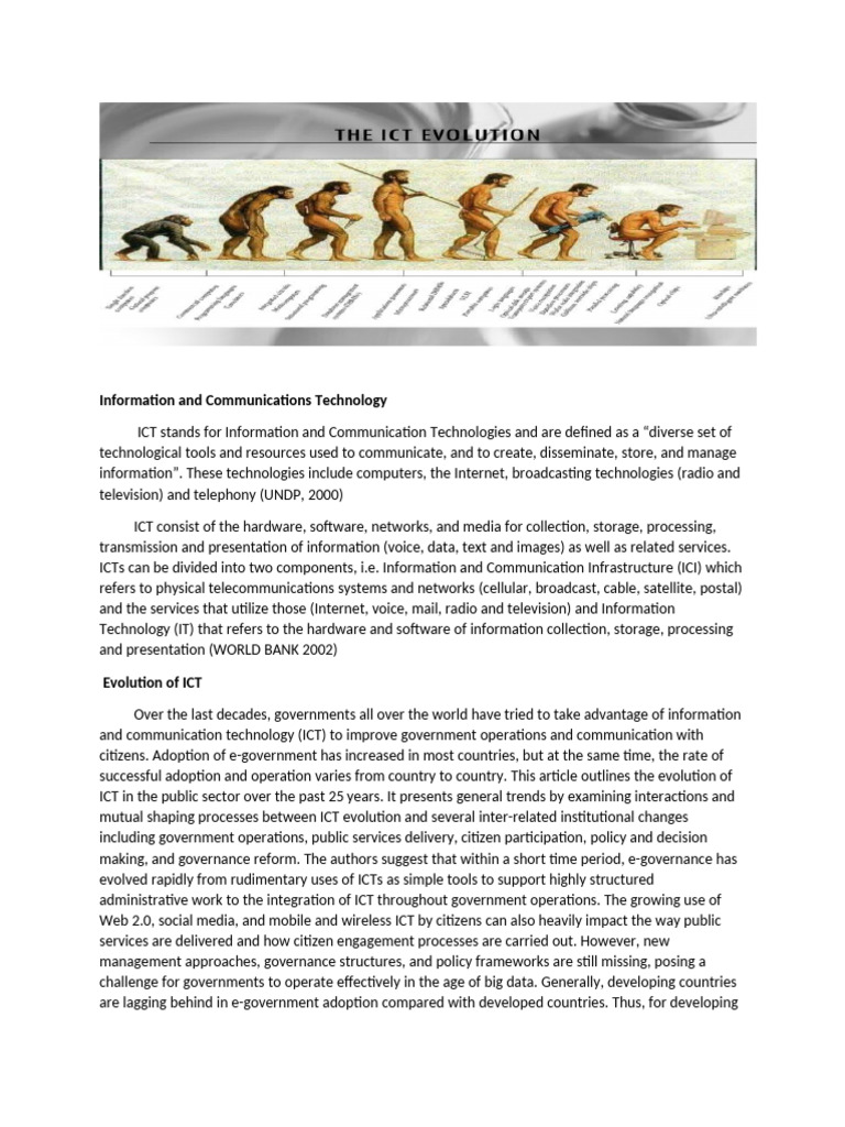 Evolution of Information and Communication Technology | PDF ...