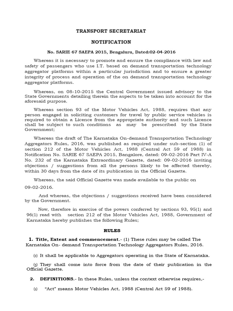 59 of 1988 Central Rules (E) | PDF | License | Crimes