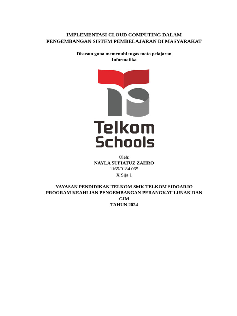 Manfaat Cloud Computing dalam Pendidikan | PDF