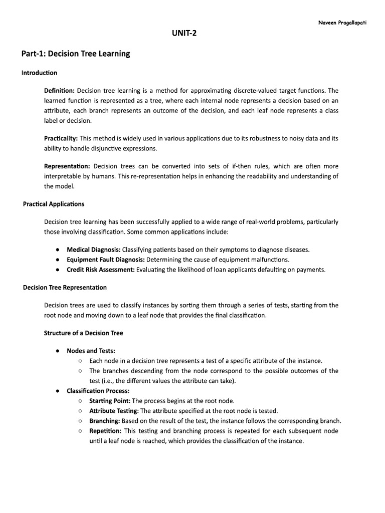 ML Unit-2 | PDF