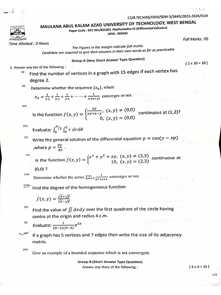 Math 2023 | PDF