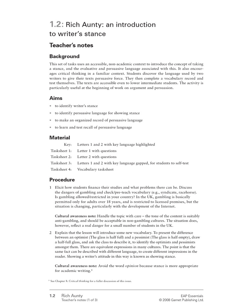 1.2 EAP Essentials Exercises | PDF | Vocabulary | Learning