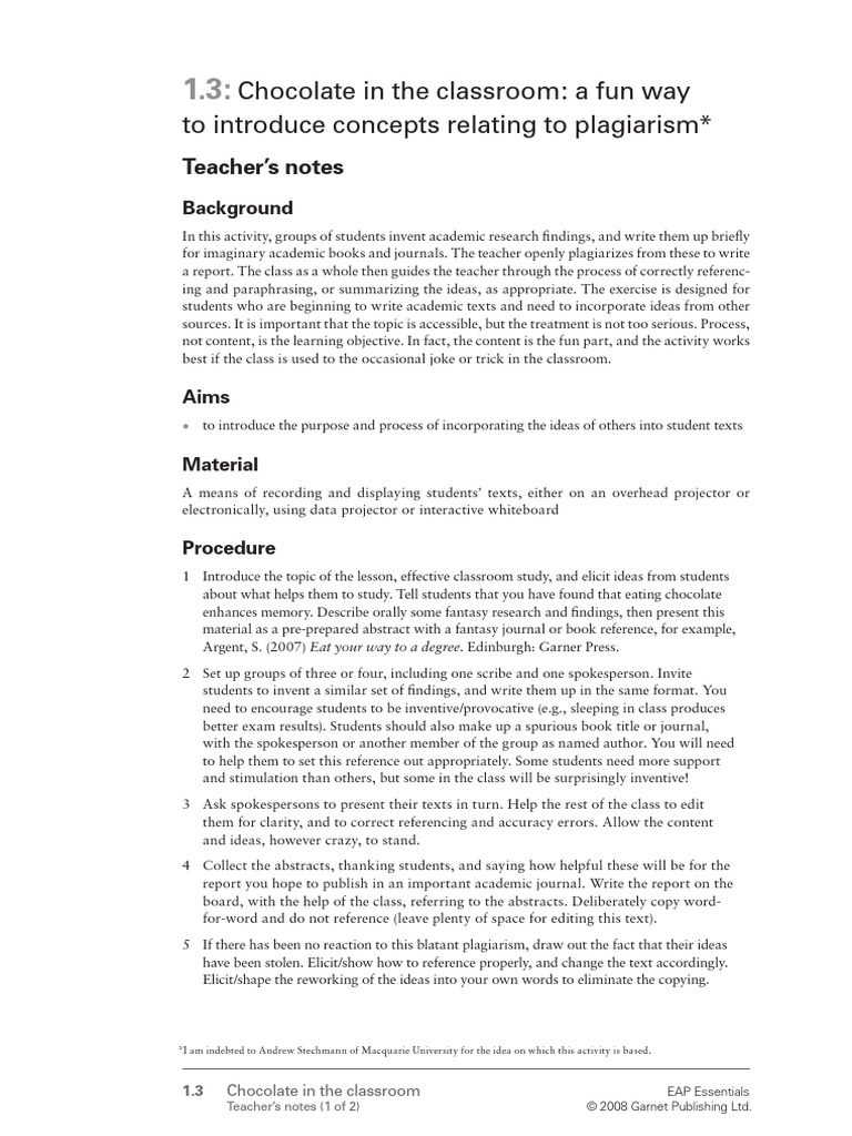 1.3 EAP Essentials Exercises | PDF | Plagiarism | Cognition