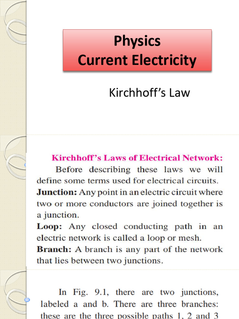 Kirchhoff's Law | PDF