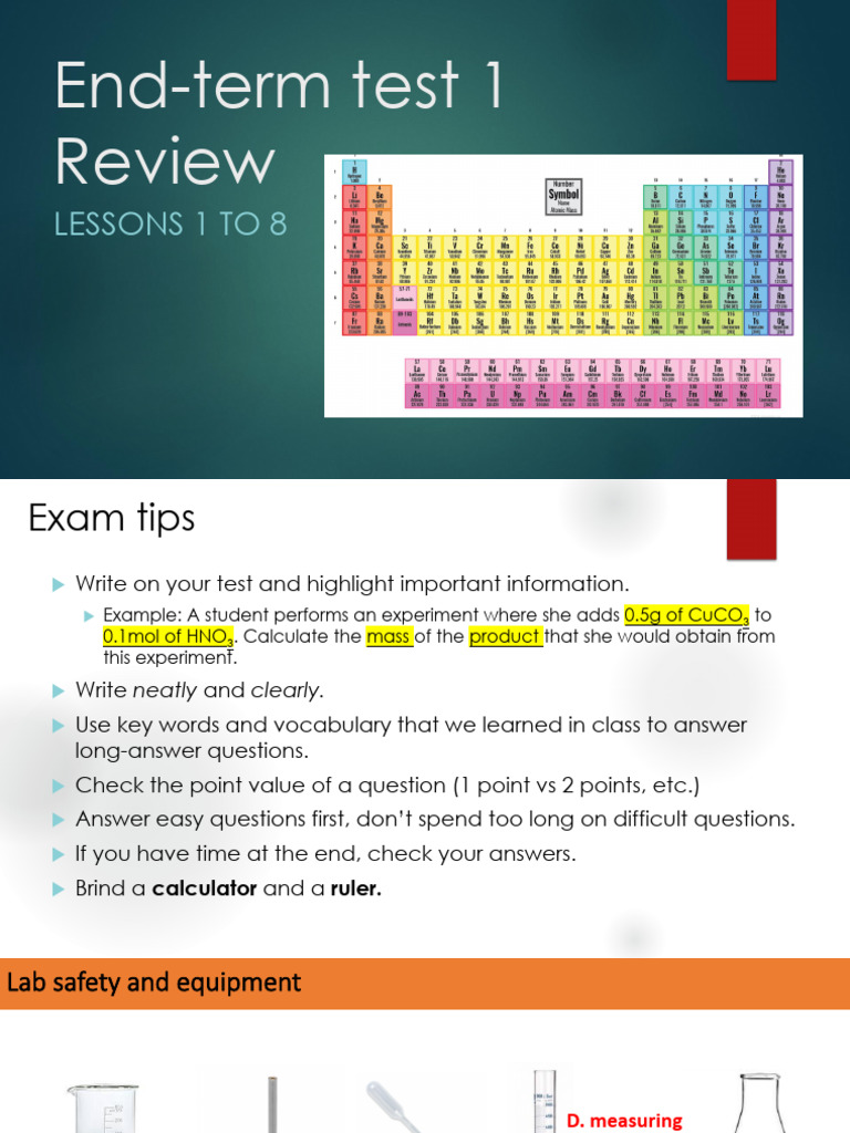 G10 ETT1 Review (4) | PDF | Chlorine | Periodic Table