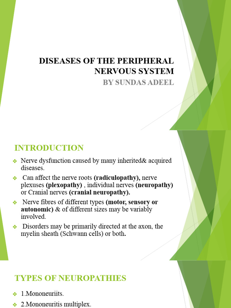 Diseases of The Peripheral | PDF | Peripheral Neuropathy | Carpal ...
