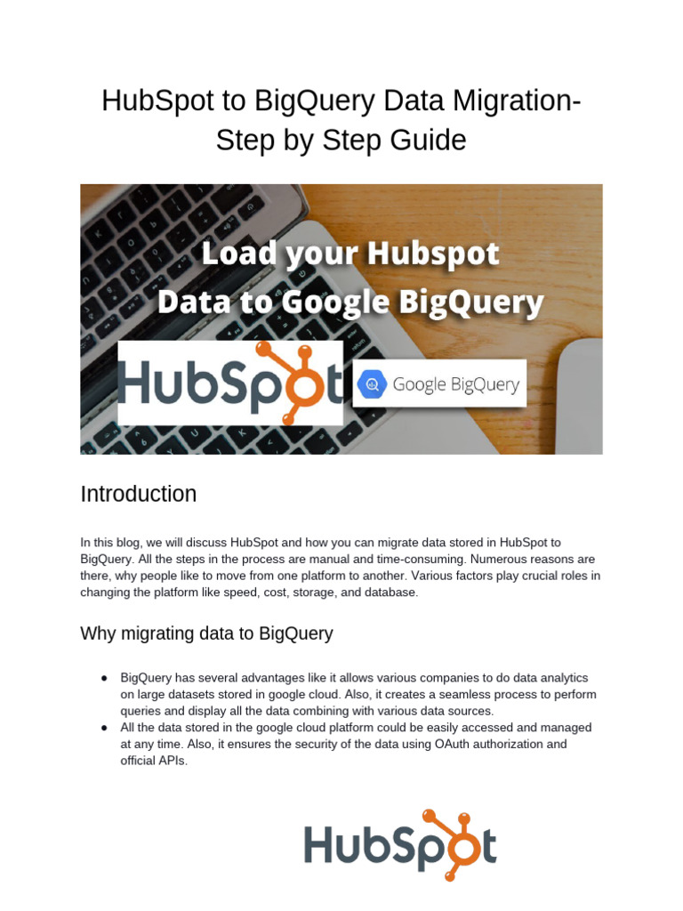 How Should You Do HubSpot To BigQuery Data Migration | PDF | Databases ...
