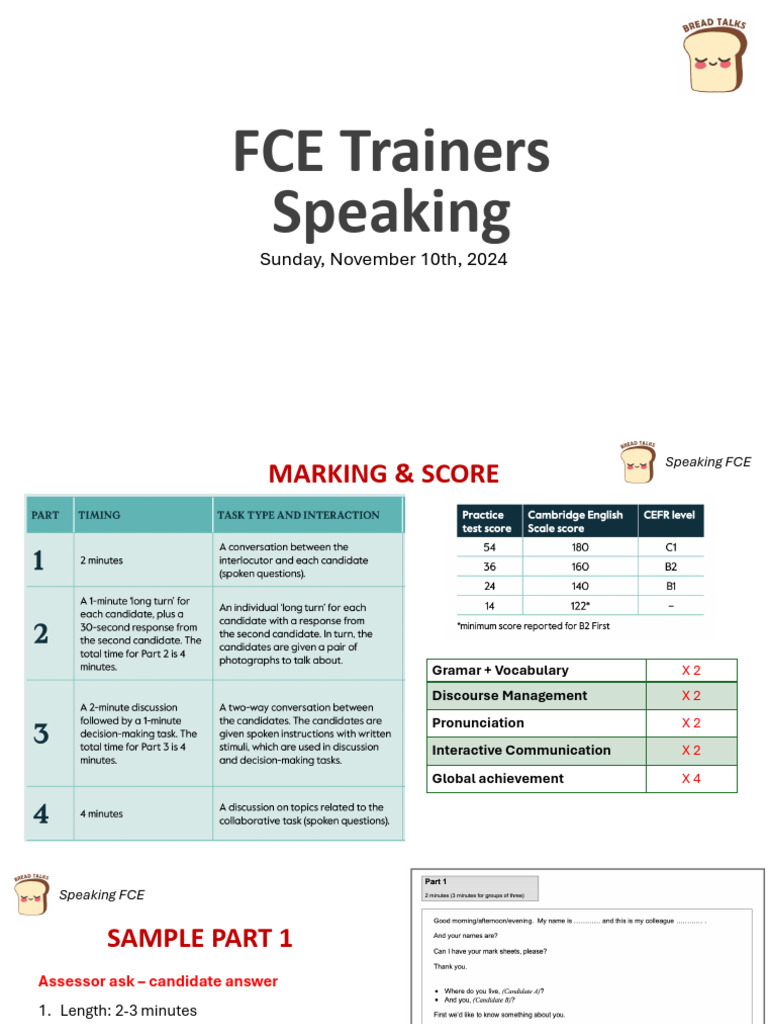 B2 First Speaking p1 p2 | PDF | Cognition | Linguistics