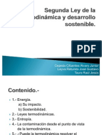 Segunda Ley de La Termodinámica y Desarrollo Sostenible