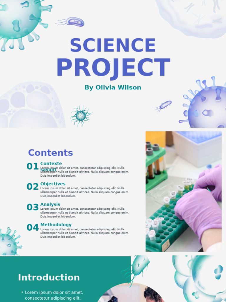 Blue and White Professional Science Project Presentation ...