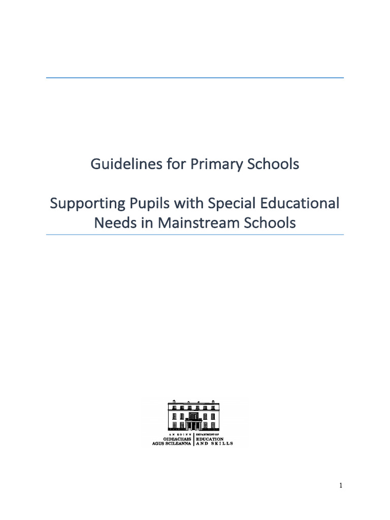 Guidelines For Primary Schools Supporting Pupils With Special ...