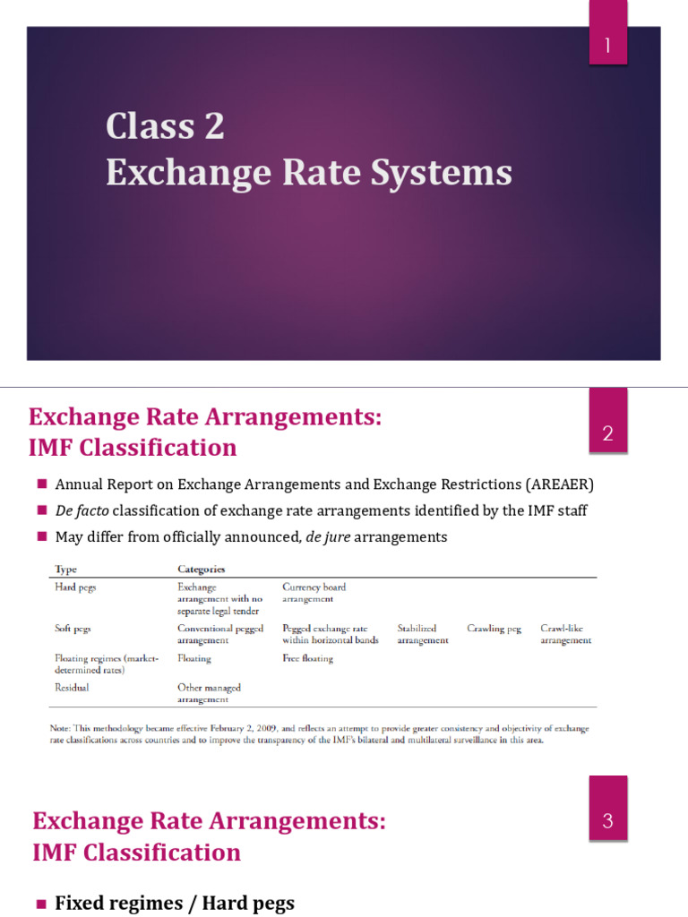 IMF Exchange Rate Systems Explained | PDF | Quantitative Easing ...