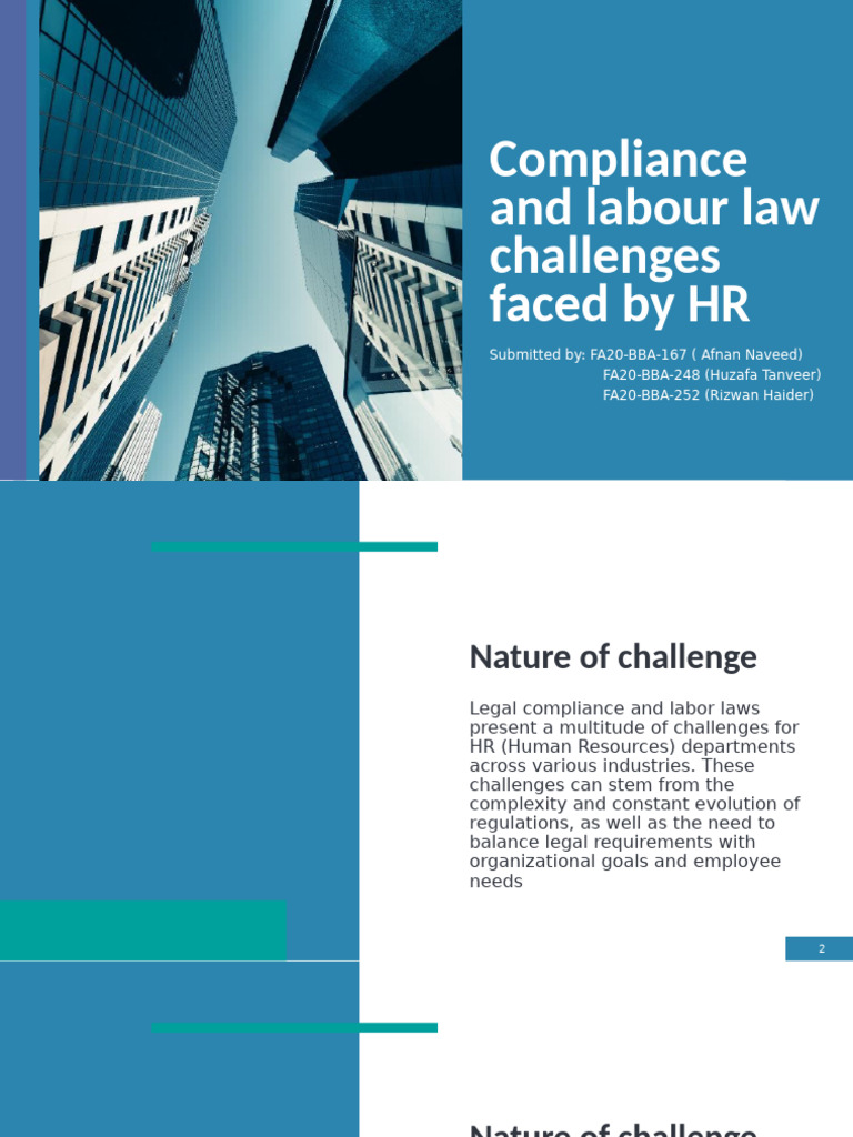 HR Challenges in Labor Law Compliance | PDF | Employment | Labour Law