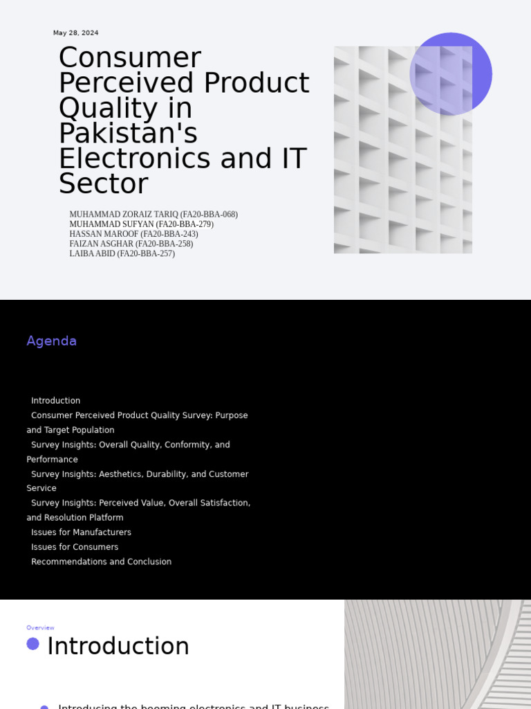 Consumer Perceived Product Quality in Pakistan's Electronics and IT ...