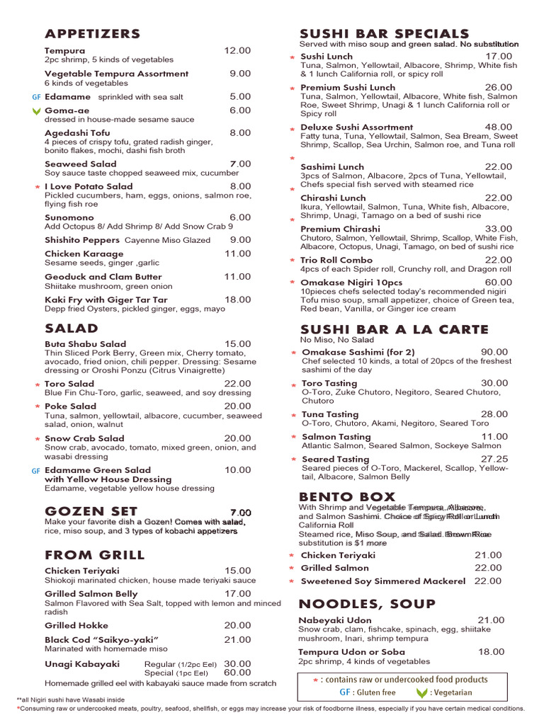 I Love Sushi Lunchmenu | PDF | Sushi | Foods