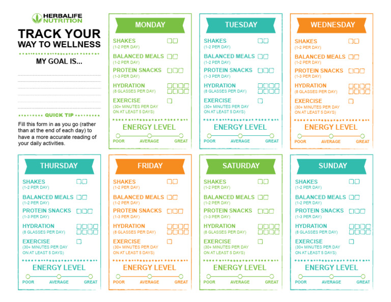 Weekly Wellness Tracking Guide | PDF