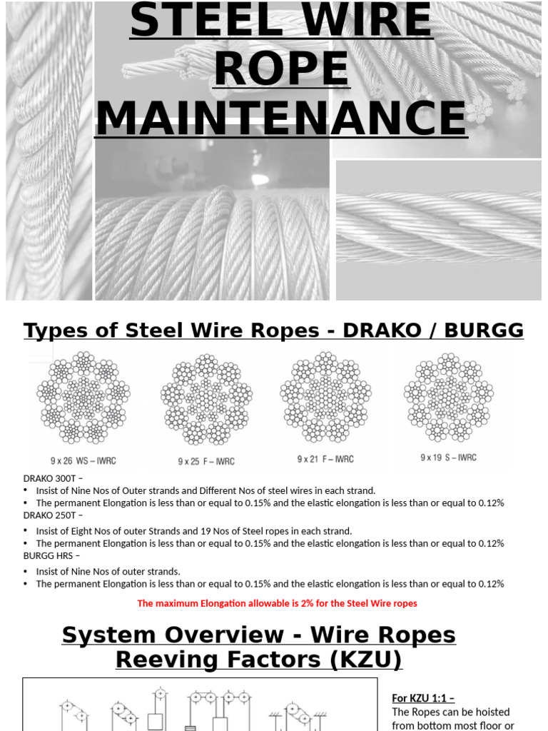 Steel Wire Rope Maintenance Guide | PDF | Wire | Rope