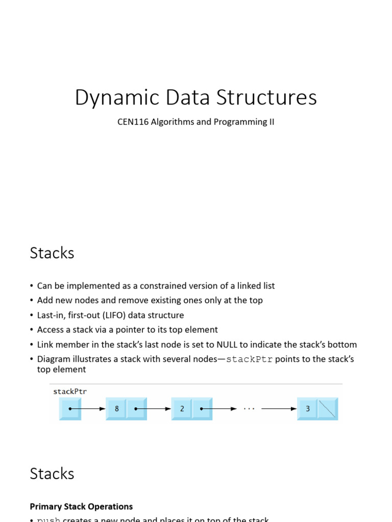 07 Dynamic Data Structures II | PDF | Queue (Abstract Data Type ...