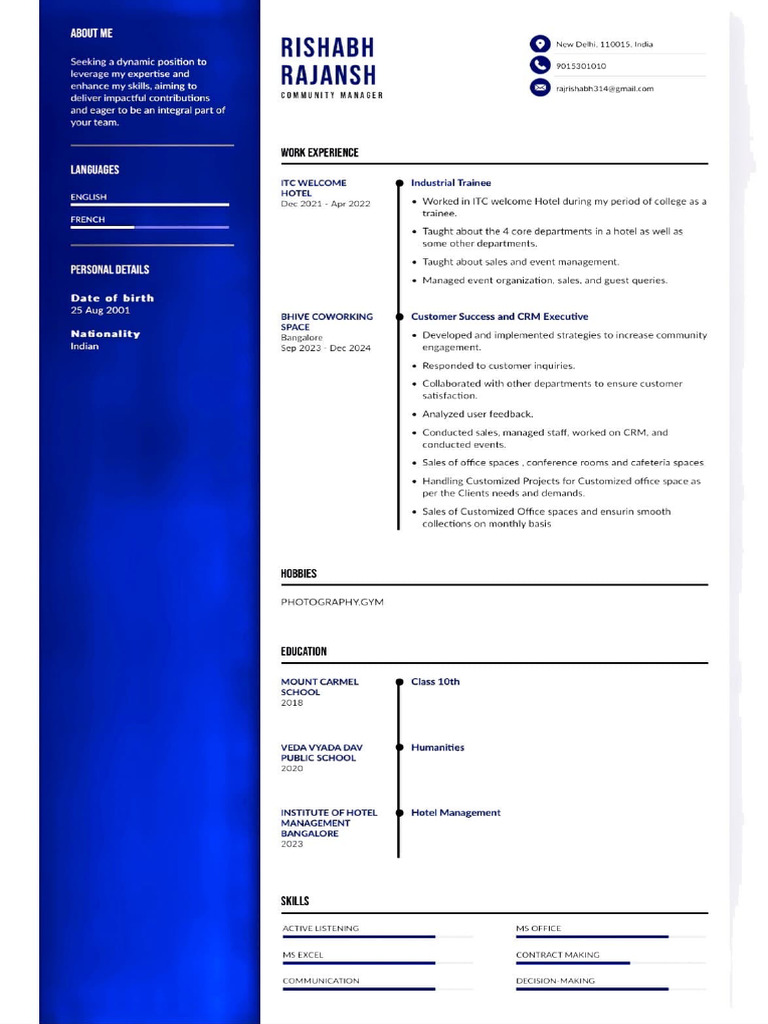 Resume Rishabh Rajansh | PDF
