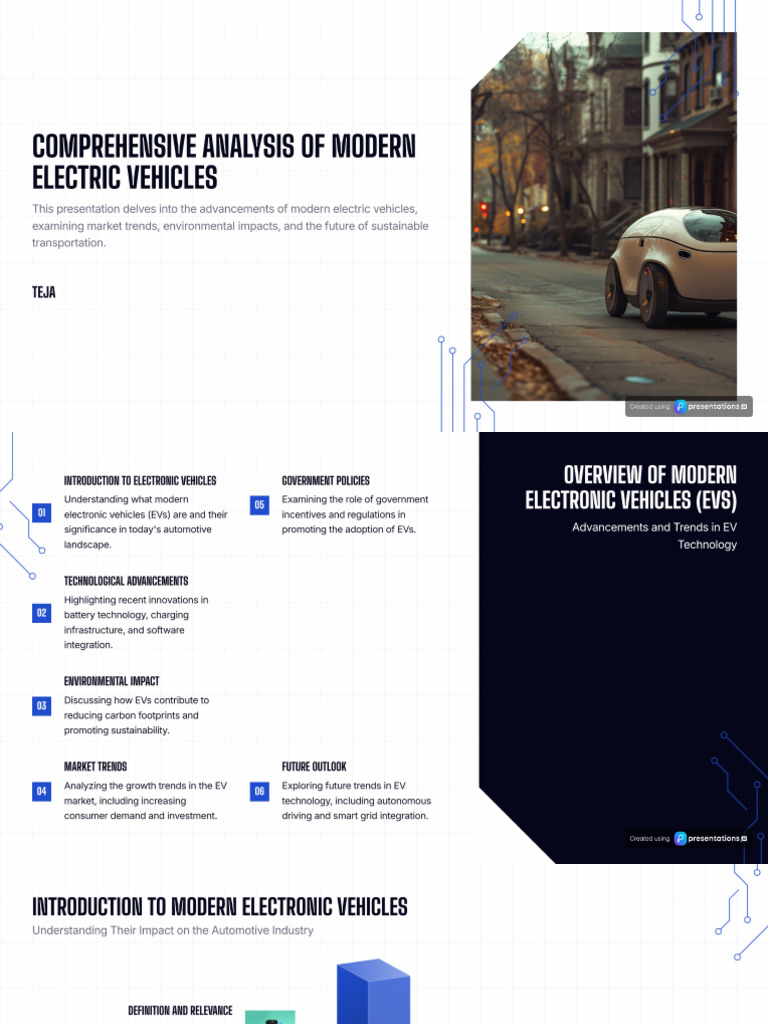 Comprehensive Analysis of Modern Electronic Vehicles | PDF