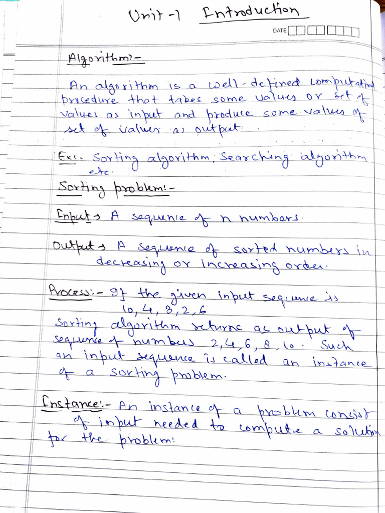 A Daa BCS503 DAA Unit 1 Notes | PDF