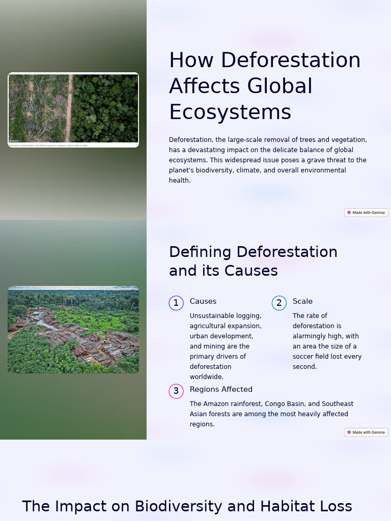 Deforestation's Global Ecosystem Impact | PDF | Deforestation | Forests