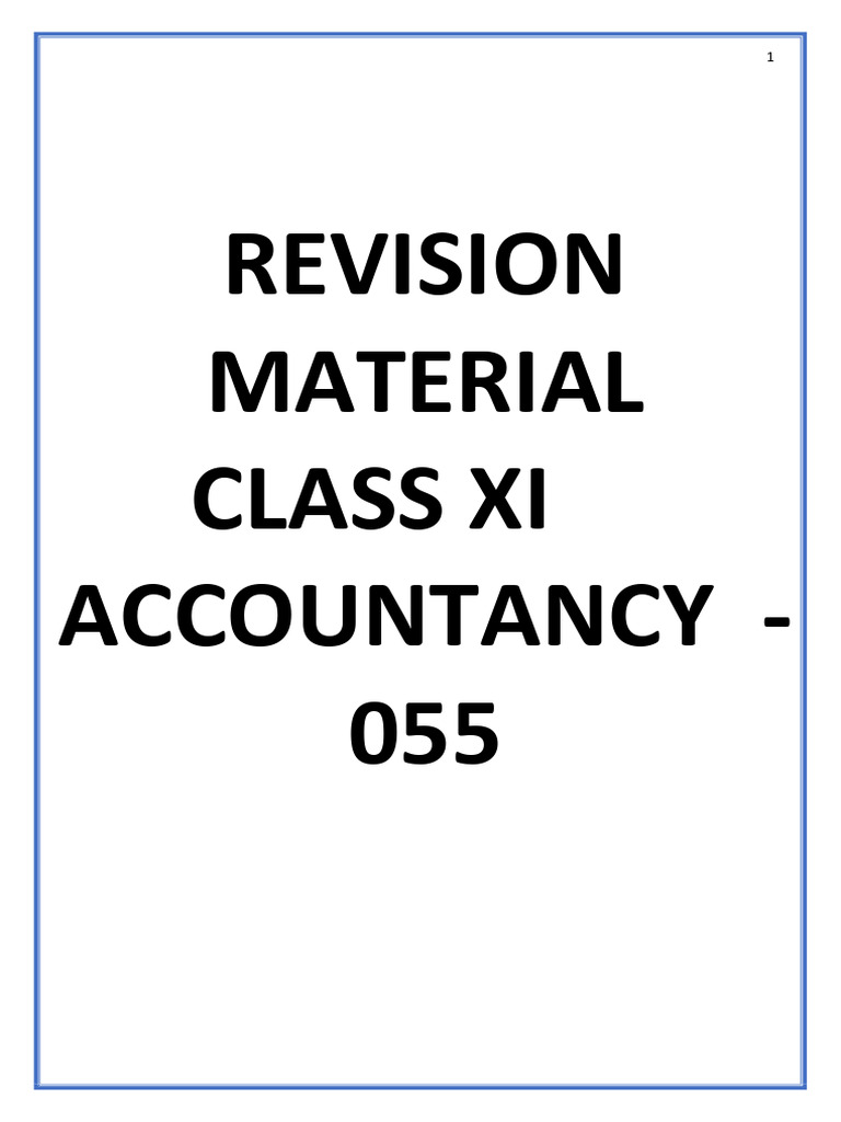 Class 11 Accountancy Syllabus 2024-25 | PDF | Expense | Debits And Credits