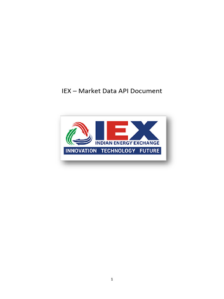 18 - 08 - 2022IEX Market Data API Document | PDF | Computer Programming ...