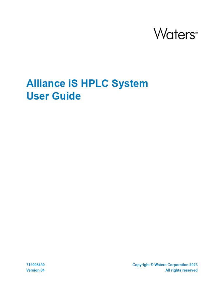 Alliance Is HPLC System User Guide | PDF | Electromagnetic ...